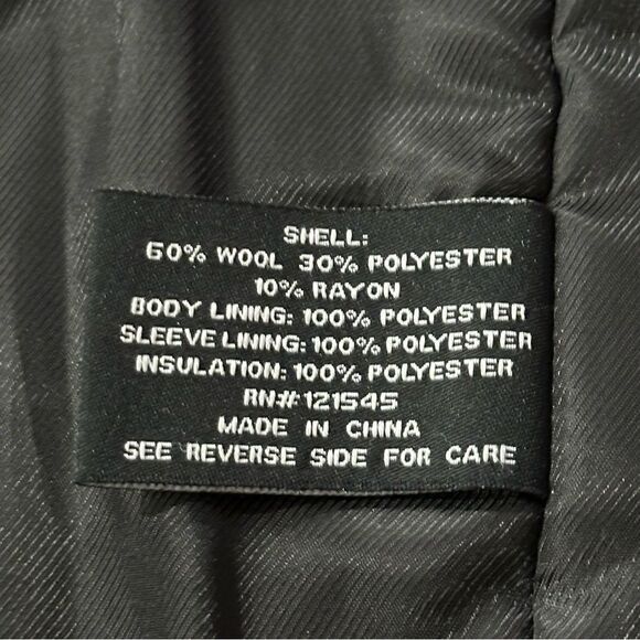 LONDON FOG Men’s Wool Blend Classic Single Breasted Coat in the Size Medium - Picture 11 of 16